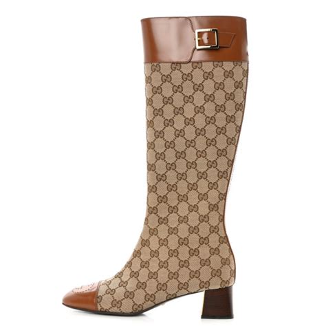 gucci monogram knee high boots|thigh high Gucci boots.